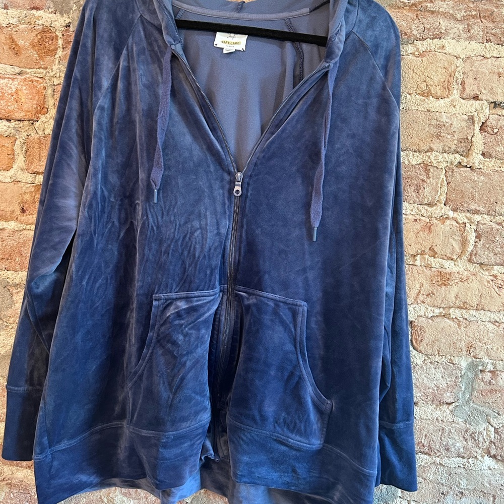 Offline by Aerie Velvet Blue Women's Jacket